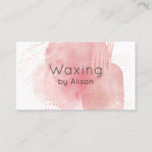 ワックスバラピンク水彩 名刺 (正面)