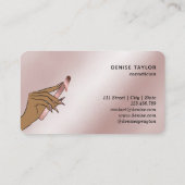 ワックスバラ金ゴールド女性ハンドワックス技術者ビジネス 名刺 (裏面)