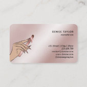 ワックスバラ金ゴールド女性ハンドワックス技術者 名刺 (裏面)