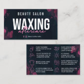 ワックスパープルピンクアフターケアカード 名刺 (正面/裏面)