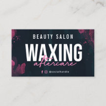 ワックスパープルピンクアフターケアカード