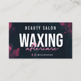 ワックスパープルピンクアフターケアカード 名刺