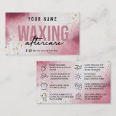 ワックスパープルピンクアフターケアカード 名刺 (正面/裏面)