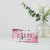 ワックスパープルピンクアフターケアカード 名刺 (スタンド正面)