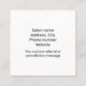 ワックスパープル金ゴールド水彩 スクエア名刺 (裏面)