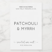 ワックスメエレガントルト包装ミニマル長方形ラベル フードラベル (シングルラベル)