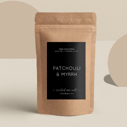 ワックスメエレガントルト包装ミニマル長方形ラベル フードラベル