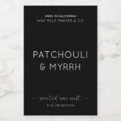 ワックスメエレガントルト包装ミニマル長方形ラベル フードラベル (シングルラベル)