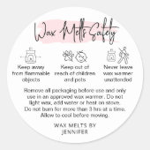 ワックスメ警告ルトのラベルフェミニン安全シール ラウンドシール (正面)