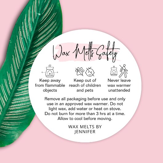 ワックスメ警告ルトのラベルフェミニン安全シール ラウンドシール