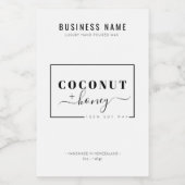 ワックスモダン溶融ラベル編集可能キャンドルラベル フードラベル (シングルラベル)