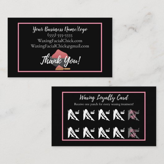 ワックスロイヤリティ割引名刺 名刺 (正面/裏面)