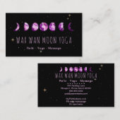 *~*ワックスワンスター紫の月の月のフェーズ 名刺 (正面/裏面)