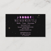 *~*ワックスワンスター紫の月の月のフェーズ 名刺 (裏面)