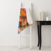 ワックス布付きアフリカ伝統的人女性 シェルパブランケット (インサイチュ)