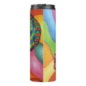 ワックス布付きアフリカ伝統的人女性 タンブラー (裏面)