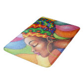 ワックス布付きアフリカ伝統的人女性 バスマット (アングル)