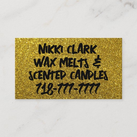 ワックス溶融・キャンドルグリッターカスタム名刺 名刺 (正面)