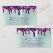 ワックス脱毛ピンク脱毛バイオレットピンクアクアブルー 名刺 (正面/裏面)