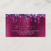 ワックス脱毛ピンク脱毛バイオレットピンクボルドー 名刺 (裏面)