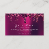 ワックス脱毛ピンク脱毛爪、 ネイルレッドブルゴーニュ 名刺 (裏面)