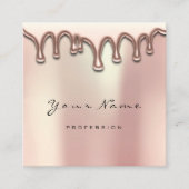 ワックス脱毛ブラウンズラッシュメイクアップドリップVIP スクエア名刺 (正面)