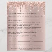 ワックス脱毛責任免除同意書 ローズ チラシ (裏面)