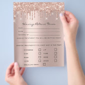 ワックス脱毛責任免除同意書 ローズ チラシ (手)