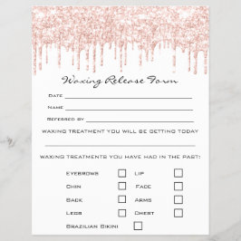 ワックス脱毛責任免除同意書 白 チラシ