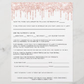 ワックス脱毛責任免除同意書 白 チラシ (裏面)