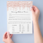 ワックス脱毛責任免除同意書 白 チラシ (手)