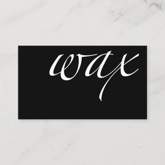 ワックス: ブラジルのワックス 名刺 (正面)