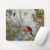 ワックス・マイrtleにいるノーザン・カーディナル マウスパッド (マウス)