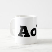 ワックス/"AoW"のロゴのの不在コーヒー・マグ コーヒーマグカップ (正面左)