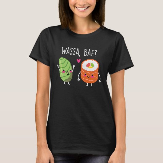 ワッサベイ寿司 カップル ワサ Tシャツ (正面)