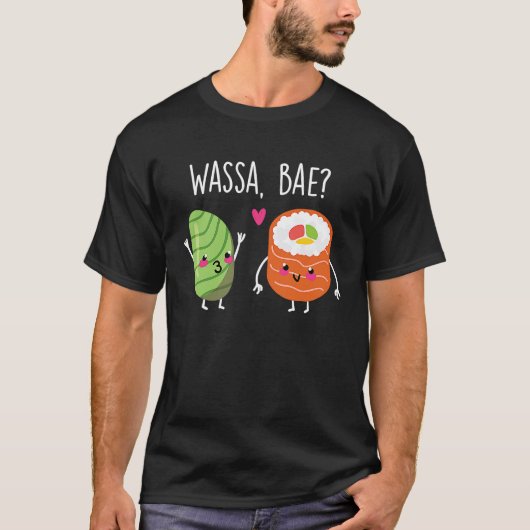 ワッサベイ寿司 カップル ワサ Tシャツ (正面)