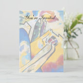 ワッシリーカンディンスキー作曲4 -抽象芸術アート 招待状 (スタンド正面)