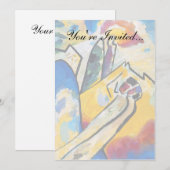 ワッシリーカンディンスキー作曲4 -抽象芸術アート 招待状 (正面/裏面)