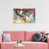 ワッシリーカンディンスキー – コンポジションファイブ抽象芸術アート キャンバスプリント (インサイチュ (リビング))