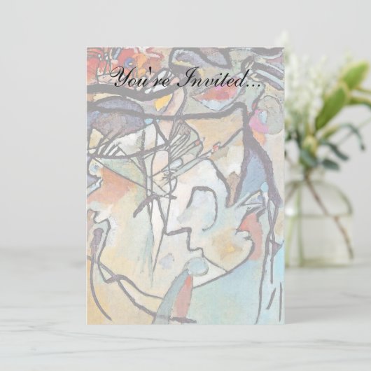 ワッシリーカンディンスキー – コンポジションファイブ抽象芸術アート 招待状 (スタンド正面)