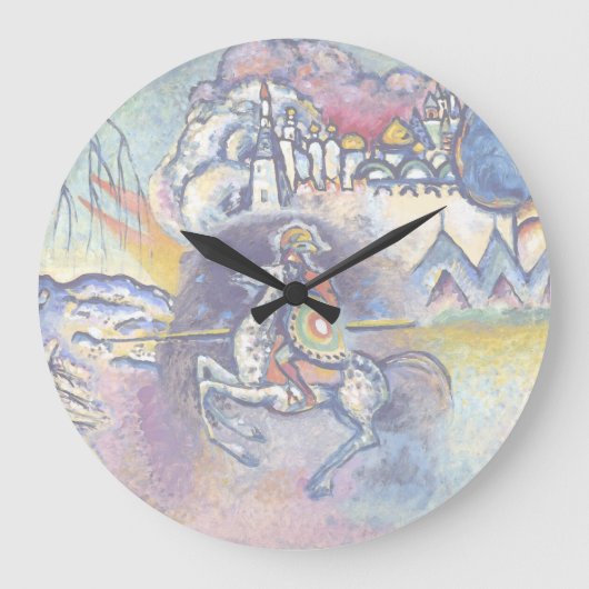ワッシリーカンディンスキー – サンジョージ&ザホースメン ラージ壁時計 (正面)