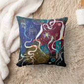 ワッシリーカンディンスキー – ムーブメント1つの抽象芸術アート クッション (ブランケット)