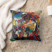 ワッシリーカンディンスキー – モスクワシティスケープ抽象芸術アート クッション (ブランケット)