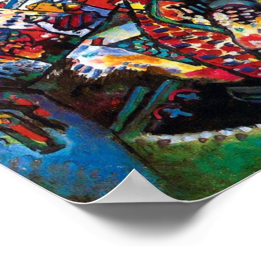 ワッシリーカンディンスキー – モスクワシティスケープ抽象芸術アート ポスター (角)