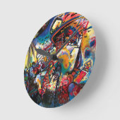 ワッシリーカンディンスキー – モスクワシティスケープ抽象芸術アート ラウンド壁時計 (傾斜)