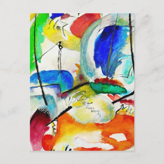 ワッシリーカンディンスキー – 海戦 ポストカード (正面)