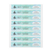 ワッツクラッケンプおもしろいン航海のン |差出人住所 ラップアラウンドラベル (シート)