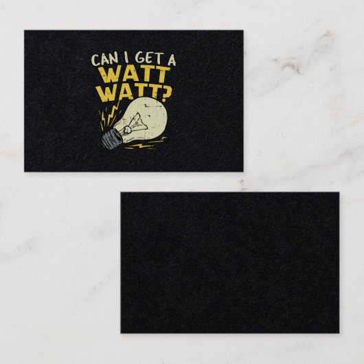 ワットを取れますか。電気ギフト 名刺 (正面/裏面)