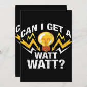 ワットを取得できますか。 – 電気おもしろい技師 案内状 (正面/裏面)