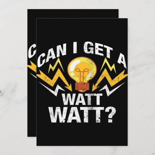 ワットを取得できますか。 – 電気おもしろい技師 案内状 (正面/裏面)